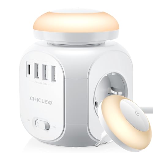 Extensão Elétrica CHICLEW com 4 Tomadas e 3 USB (1.8 m) CHICLEW - Filtros de linha e supressores de surtos - extensão, elétrica, chiclew, 4 tomadas, 3 usb, 1.8 m