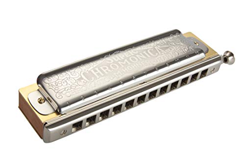 Harmónica Hohner Sup Chromo Mod 270/48Cx Hohner - Acessórios para instrumentos musicais e orquestra - harmonica, hohner, sup chromo mod, 12 canções, afinação a do, embocada em metal