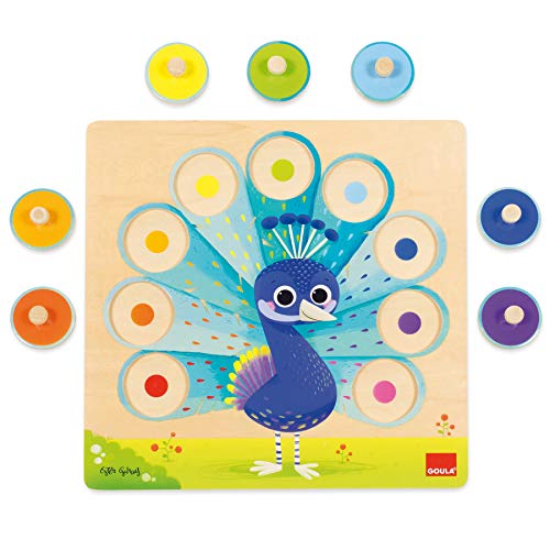 Puzzle GOULA Madeira (Idade Mínima Recomendada: 3 anos) Goula - Jogos - madeira, 3 anos, redondas, cores vivas
