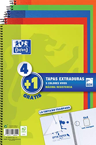 Caderno e Bloco de Notas SPIRALNOTE 4+1 Quadro Espiral (A5 - 21.6x14.8cm) Oxford - Cadernos e bloco de notas - quadro espiral, A5, 21.6x14.8cm