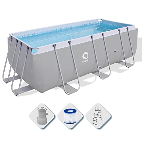Piscina Tubular Infantil AVENLI (Cinzento - 400x207x122cm) Jilong - Piscinas - 400x207x122cm, mosaico, bomba 2000lts/h, alumínio