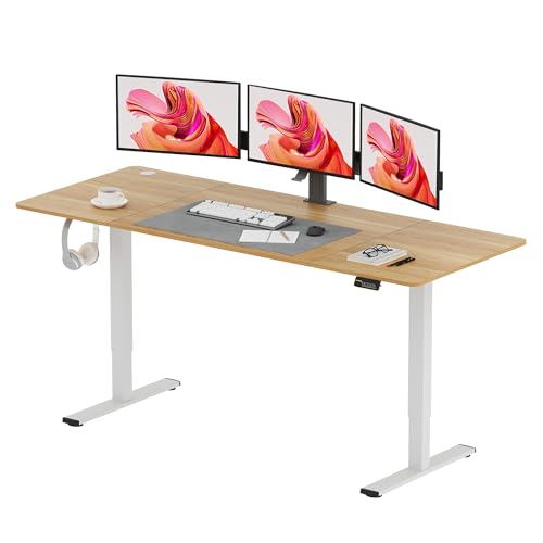 Secretária Elétrica SANODESK 180x80cm (Castanho) SANODESK - Mobiliário de escritório - secretária, elétrica, castanho