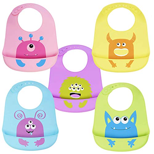 Toalha de Banho CHUCKLE BABY 5 Unidades (Algodão) Chuckle - Babetes - algodão, 5 unidades, macios, silicone