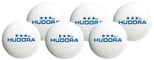 Bola de Ténis HUDORA 76277 | Branco (Armazenamento e limpeza) Hudora - Bolas de ping pong - branco, 40 mm, 6 bolas