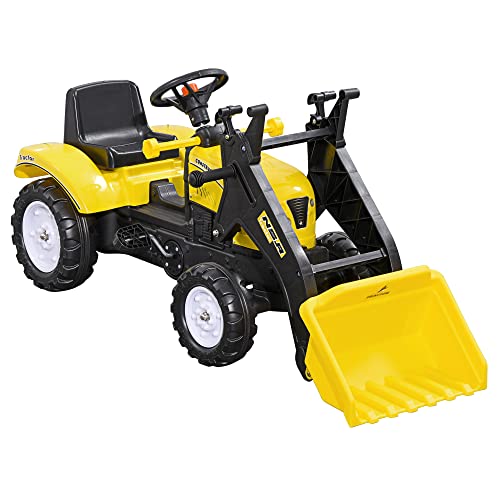 Trator HOMCOM A90-005 (Idade Mínima: 3 - Amarelo) HOMCOM - Veículos de empurrar e pedalar - idade mínima: 3, amarelo