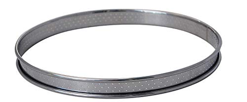Tigela para Tarte Tefal Cercle A Tarte Aux Bords Roulés Perforés DE BUYER - Formas de torta e quiche - tigela, tarte, tefal cercle a, aço inoxidável, bordas roladas