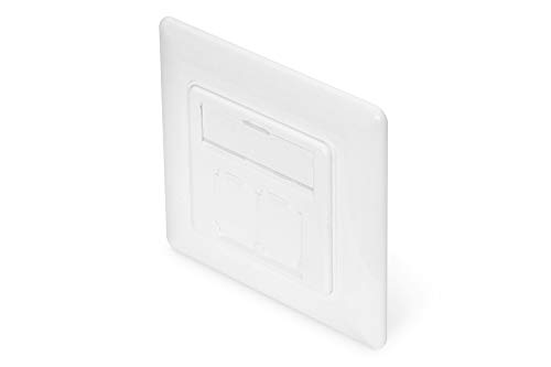 Placa de Parede para Tomada ASSMANN ELECTRONIC DN-93831 Digitus - Placas e coberturas de parede - screwless, ficha EU, 80 x 80 mm
