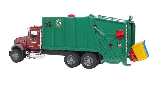 Bruder Camião Do Lixo De Brincar | Verde, Cinzento Bruder - Brinquedos - verde, cinzento, elevador, portas traseiras