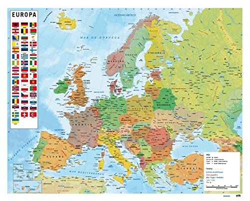 Mini-Poster ERIK EDITORES S.L. Mapa Europa (40x50cm) Grupo Erik Editores - Pósteres, impressões e arte visual - mini-poster, 40x50cm, mapa europeu