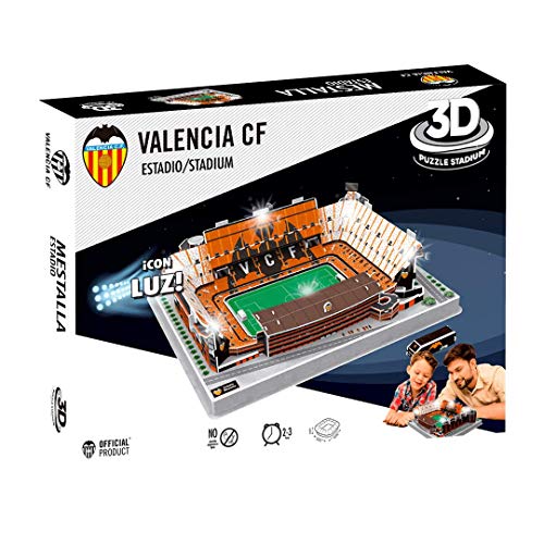 Puzzle 3D ELEVEN FORCE Estádio Mestalla Valencia Eleven Force - Quebra-cabeças - puzzle 3d, estadio mestalla valencia, conjunto 5 peças, logotipos uefa e liga espanhola