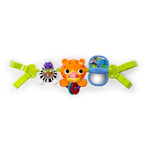 Barra de Atividades BRIGHT STARTS Take Along Carrier BRIGHT STARTS - Brinquedos de atividade para bebês - luzes, sons, bola giratória, espelho rotativo