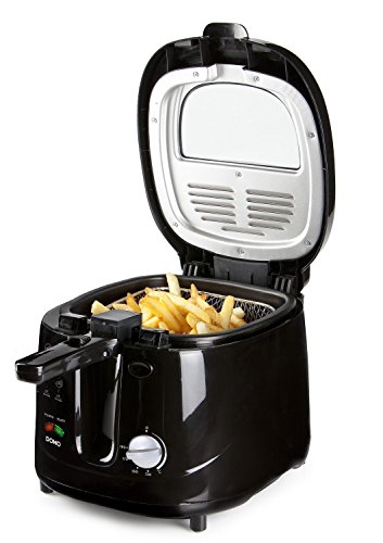 Fritadeira sem Óleo DOMO DO461FR (2.5 kg - Preto) Domo - Fritadeiras - sem óleo, 1800 W, 2.5 kg, termostato regulável
