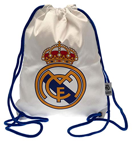 Mala de Futebol REAL MADRID Criança (Branco) REAL - Mochilas - escudo, poliéster, alça central, futebol