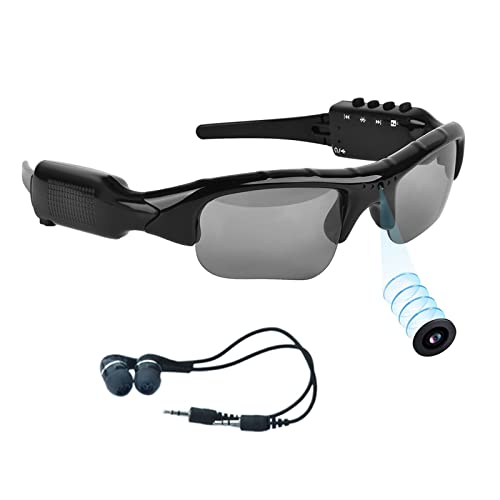 Óculos de Sol Bluetooth 5M Pixels 1080P com Cartão MicroSD Ampliável para MP3+Bluetooth+Câmara+Funções de Vídeo Hereta - Câmeras de vigilância - bluetooth, 1080p, cartão microsd, câmera