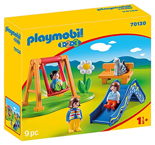 Construção PLAYMOBIL Parque Infantil (Idade Mínima: 18 meses) PLAYMOBIL - Conjuntos de brinquedos - 18 meses, três figuras, baloiço, escorrega
