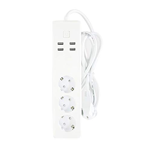 Extensão Elétrica WOOX R4028 (4 Tomadas) Woox - Filtros de linha e supressores de surtos - 4 tomadas, proteção sobrecarga, termostato ajustável