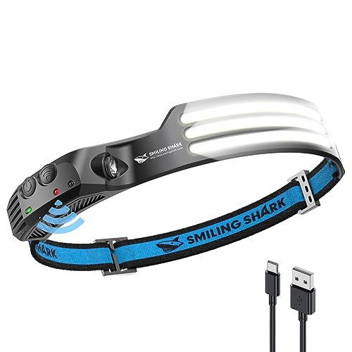 Lanterna para Cabeça Smiling Shark Led 3X Tiras Luz smiling shark - Lanterna e faróis - lanterna, cabeça, smiling shark, led, 3x luzes, sensor de movimento