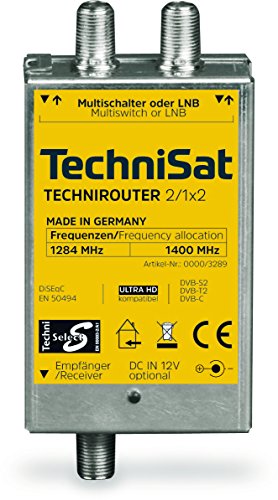 Adaptador SATELITE TECHNISAT TechniRouter Mini 2/1x2 TechniSat - Divisores e comutadores de áudio e vídeo - adaptador, satélite, technisat, technirouter mini