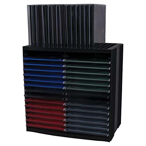 Fellowes Rack CD/DVD Spring, for 30 CDs in Jewel Box, Black Fellowes - Armários e racks de armazenamento de mídia - cd, dvd, jewel box, 30 unidades