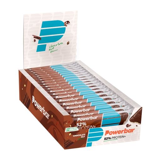 Powerbar Protein Plus 52% Chocolate Nut 20X50G PowerBar - Barras de nutrição - proteínas, chocolate, amendoins, 20 unidades