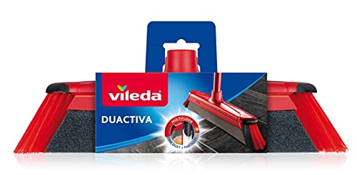 Vassoura Vileda 151221 | Vermelho, Cinza, Preto Vileda - Banho e corpo - vermelho, cinza, preto, cerdas suaves, resistente a impactos