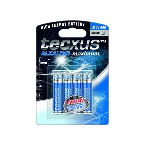 Pilha de Carga TX-TEXUS LR03 (4 unidades) Tecxus - Baterias de uso geral - alcalino, carga, 1,5v, AAA, 1200mah