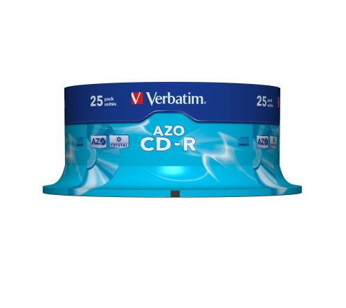 Verbatim CD-R AZO Crystal 700 MB 25 peça(s) Verbatim - Mídias vazias - 700 MB, 25 peças, 52x, 80 min
