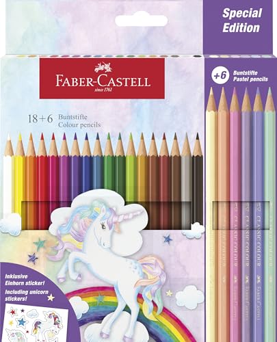 Lápis de Cor FABER CASTELL 111221 (Multicor) Faber-Castell - Lápis - multicor, resistente, pincel, cobertura uniforme