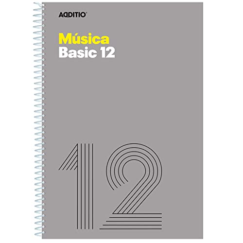 Caderno Musical ADDITIO Basic 12 (A4) Additio - Cadernos e bloco de notas - páginas 12, pentagramas, a4, espiral