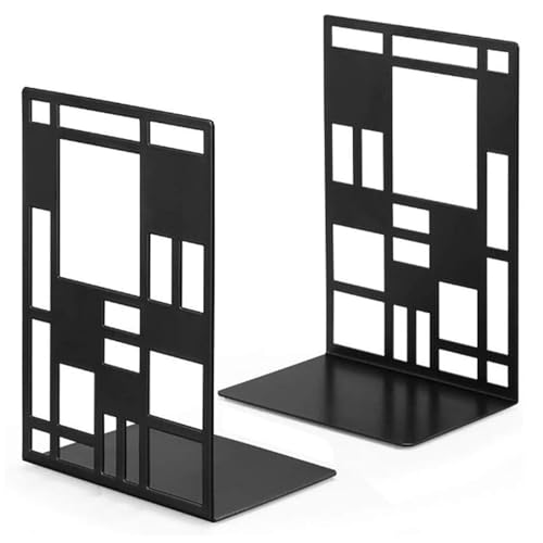 Suporte Livros HWTCTJX 2 Unidades Preto Hwtcjx - Suportes de livros - metal, preto, 2 unidades