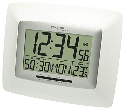Relógio Digital TECHNOLINE WS 8100 (Prateado) Technoline - Relógios de parede - digital, led, lcd, alarme