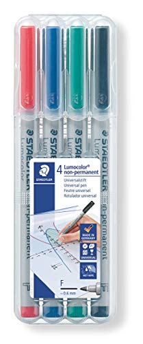 Lápis de Cor STAEDTLER Lumocolor (Multicor - 4 Tabletas) Staedtler - Marcadores e marcadores de texto - multicor, 4 tablets, lavável, plástico reciclado