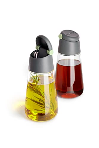 Conjunto de recipientes para sal e pimenta LÉKUÉ Lékué - Dispensadores de óleo e vinagre - 2 recipientes, vidro, sistema regulador, mesa