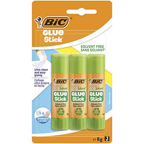 Cola Bic Ecolution 8 Gr 3 Cores (Recondicionado Como Novo) BIC - Adesivos e ímãs para artesanato - cola, bic ecolution, recondicionado