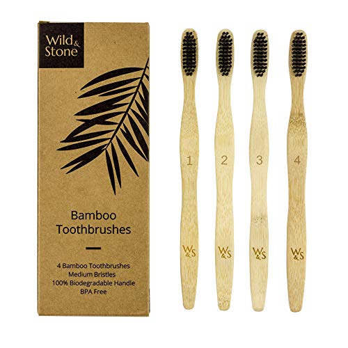Escova de Dentes WILD & STONE Bamboo Natural Wild & Stone - Escovas de dentes - bambu, natural