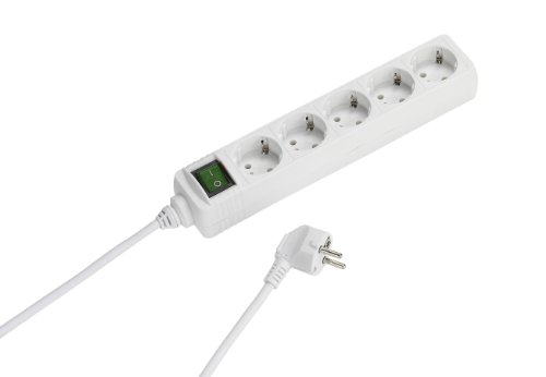 Extensão Elétrica VIVANCO EBLS3W (3 Tomadas - 5m) Vivanco - Fios e cabos elétricos - 3 tomadas, 5m, interruptor, schuko