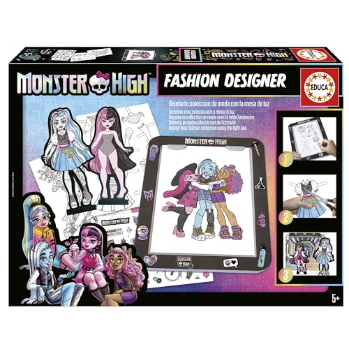 Jogo EDUCA BORRAS Fashion Designer (Idade Mínima: 4 Anos - 1 Peça) EDUCA - Brinquedos - 4 anos, 1 peça, monster high, criar looks