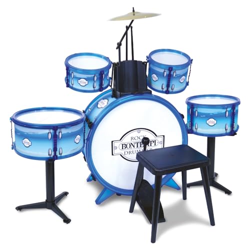 Bateria de Brincar BONTEMPI Beatmaster Pro Bontempi - Instrumentos de brinquedo - bateria musical, 5 tambores, tambor de pedal, caxo de pratos