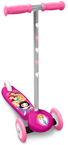Trotinete DISNEY Princessas (Rosa - 76x41x114cm) STAMP - Patinetes elétricos - rodas macias, ajustável, apoio de segurança, 76x41x114cm