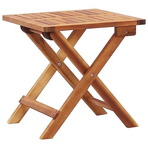 Mesa de Jardim Dobrável VIDAXL (Castanho - Aço e Madeira) vidaXL - Móveis de exterior - dobrável, castanho, aço, madeira
