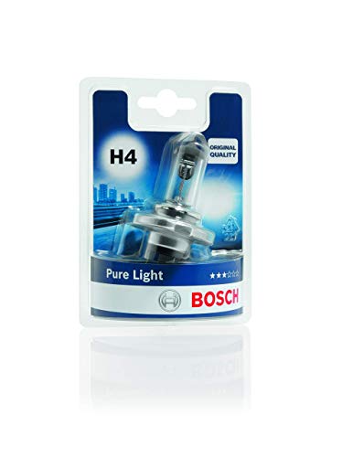 Lâmpada de Faróis BOSCH Pure Light H4 12V 60/55W P43T Bosch - Iluminação de veículo a motor - H4, 12V, 60W, resistente à água