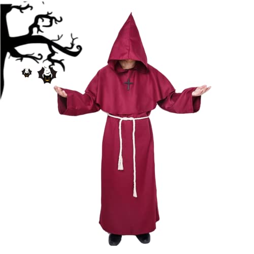 Fato Unisexo MONJE SÉCULO Sacerdote Túnica De Robe Para Medieval Renascimento Trajes De Vampiros Much-Green - Brincadeira de faz de conta - unisex, medieval, renascimento, vampiro