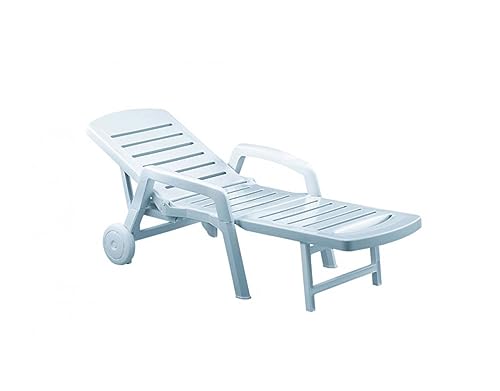 Espreguiçadeira Resol Palamos Branco (Recondicionado Sinais de Uso) Resol - Móveis de exterior - polipropileno, branco, resistente ao sol