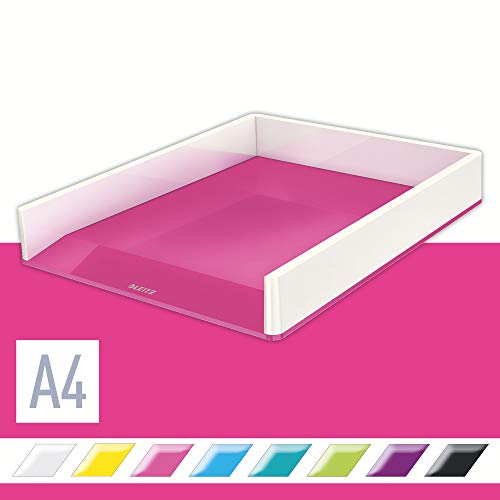 Bandejas e alimentadores de papel LEITZ 53611023 Leitz - Organizadores de mesa - a4, empilhável, poliuretano, rosa