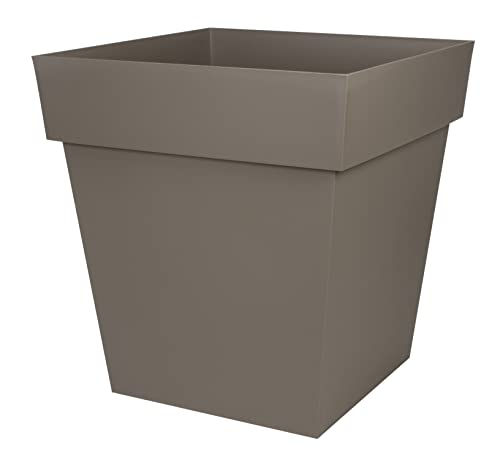 Vaso EDA PLASTIQUE TUSCAN (Branco - Aço - 49.5x49.5x52.5cm) EDA - Móveis de exterior - branco, aço, 49.5x49.5x52.5cm