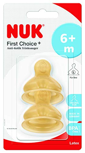 Conjunto de biberões NUK First Choice 10713239 | Bege (Puericultura - Refeição) NUK - Bicos e forros para mamadeiras de bebê - conjunto, biberões, nuk, first choice, 10713239, bege, puericultura, refeição