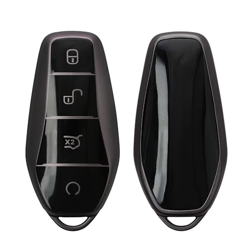 Capa com Fios KWMOBILE para Comando BYD Atto 3/Yuan/Han/Tang/Dolphin/Seal Preto Kw-Commerce - Porta-chaves - proteção, resistente, fácil de colocar, com fios