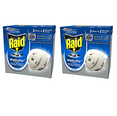 Mata-Mosquitos Elétrico RAID NIGHT & DAY (3.5 x 4.5 x 11 cm) Raid - Repelentes de insetos domésticos - elétrico, raid, 3.5 x 4.5 x 11 cm