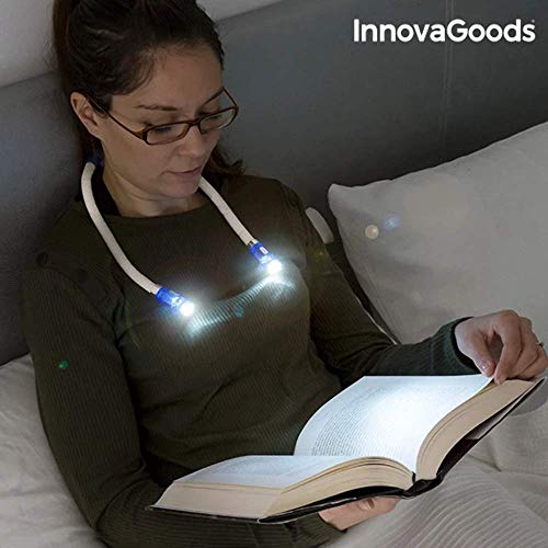 Luz de Leitura Led para Pescoço 3 Modos 7W InnovaGoods - Luminárias para livros - led, pescoço, 3 modos, 7w