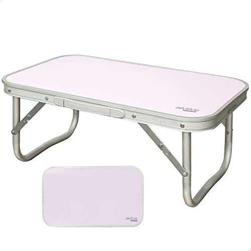 Mesa de Campismo AKTIVE Dobrável (Malva - Alumínio) AKTIVE - Conjuntos de móveis de quarto - dobrável, malva, alumínio